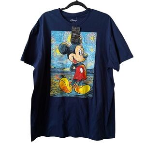 Disney Men's Mickey & Friends Starry Paint Mickey Mouse T-Shirt SZ XL NEW